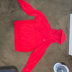 Red champion hoodie size medium